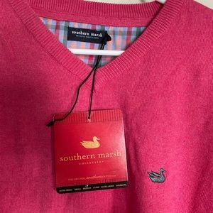 Southern Marsh Pink V-Neck Sweater